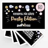 Fotospiel 60 Geburtstag by snaPmee - 50 Fotoaufgaben als Party-Spiel für Gäste - Geschenk-Idee Frauen & Männer - Gästebuch Ergänzung