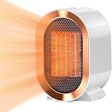 Heizlüfter Energiesparend Klein Heizlüfter 220V 1200W Keramikheizung 2 Modi Elektroheizung Heater Energiesparend Leise mit Überhitzungsschutz Drinnen Heizstrahler für Schlafzimmer Wohnzimmer Bü