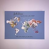 *Weltkarte* Geldgeschenk zum Geburtstag
