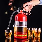 GBCCNM Feuerlöscher Mini Bar, Tragbarer Acryl Whisky Dekanter Bierspender Verwendet, Für Whisky Liebenden Feuerwehrmann Handgefertigte Metall Mini Bar Geschenk