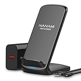 NANAMI Fast Wireless Charger, Handy-induktionsladegeräte (mit USB ladegerät Quick Charge 3.0 Adapter) für iPhone 14/13/12/11/XS MAX/XR/X/8+, 10W Qi Induktive Ladestation für Samsung Galaxy S22 S21 S20