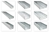 HEXIM Trockenbauprofile UD CD UW CW UA - die wichtigsten Trockenbau Profile für Wand & Decke - (CW75: 12 Stück je 2 Meter) Ständerwände Metallprofil