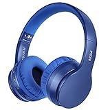 Ifecco Bluetooth-Stereo-Kopfhörer, Over-Ear, HiFi-Sound, Bluetooth, faltbar, mit Mikrofon und Audio-Kabel für PC (Marineblau