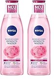 NIVEA Rosenwasser Gesichtswasser (200 ml), erfrischendes Gesichtswasser mit Rosenwasser natürlichen Ursprungs, klärende Gesichtspflege für jeden Hauttyp (Packung mit 2)
