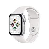 Apple 2020 Watch SE (GPS, 40 mm) Aluminiumgehäuse Silber, Sportarmband Weiß