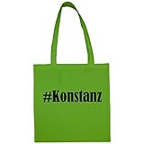 Tasche #Konstanz Größe 38x42 Farbe Grün Druck Schwarz