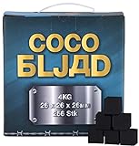Coco Bljad - 4 KG Shisha Kohle aus Kokosnuss - Für BBQ, Grill & Wasserpfeife