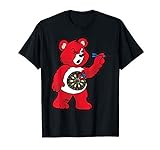 Darts T-Shirt | Teddy mit Dartpfeil 180 Dart Geschenk T-Shirt