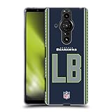 Head Case Designs Offizielle NFL LB Navy Blau Seattle Seahawks Positionen & Logo Soft Gel Handyhülle Hülle kompatibel mit Sony Xperia Pro-I