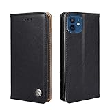 NATUMAX Phone Cover Wallet Folio Case for OPPO REALME X2 PRO, Premium PU Leather Slim Fit Cover for REALME X2 PRO, 3 Card Slots, Horizontal Viewing Stand, Dirt-Proof, Black
