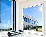 MARAPON® Sonnenschutzfolie Fenster innen [44.5x200 cm] Fensterfolie Sonnenschutz von innen durchsichtig von aussen Blickdicht - Spiegelfolie Fenster Sichtschutz STATISCH HAFTEND