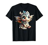 Fantasy-süßes Drachen-Babyglas T-Shirt