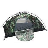 XBWZBXN Pop-Up-Zelt für Personen mit automatischem Öffnen, vierseitiges Zelt – wasserdichtes Kuppelzelt mit Veranda – geschützte Familien-Campingzelte mit Tragetasche (Farbe: Camouflage)