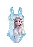 Disney Frozen Eiskönigin ELSA Badeanzug für Mädchen Sommer süßer Badeanzug mit ELSA Motiv Einteilige Badeanzüge für Mädchen 98-128cm (104/110, Türkis)