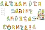 4 Sevi Holzbuchstaben Tiere für Wunschname inkl Geschenkverpackung Türbuchstaben Kinderbuchstaben Holz Dekobuchstaben (4 Holzbuchstaben)