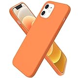 ORNARTO kompatibel mit iPhone 12 | 12 Pro 6,1 Silikon Case, Hülle Ultra Dünne Voller Schutz Flüssig Silikon Handyhülle Schutz für iPhone 12 Pro/iPhone 12(2020) 6,1 Zoll-Kumquat