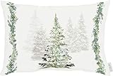 APELT Kissen Winterwelt, gefüllt Natur-grün Größe 35x45 cm