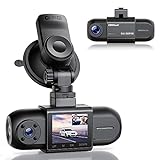 Dash Cam GPS mit Akku: 1080P FHD Dashcam Auto Vorne Hinten, 170° Weitwinkel Interno 146°, Infrared Nachtsicht, G-Sensor, WDR, Loop-Aufnahm Dashcam, 7/24 Parkmonitor Autokamera, Max 256G Dash Camera