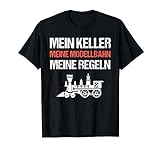 Mein Keller Lokomotive Modelleisenbahn Witziger Spruch T-Shirt