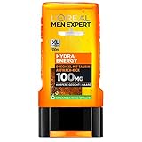 L'Oréal Paris Men Expert Duschgel für Männer, Zur Reinigung von Körper, Haar und Gesicht, Hydra Energy, 1 x 300 ml
