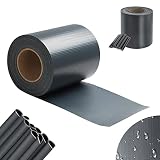 ISOISL PVC Sichtschutzstreifen 50m x 19cm, Sichtschutzfolie für Doppelstabmattenzaun, Inkl. 40 Befestigungsclips, Windschutz Sonnenschutz Sichtschutz Gartenzaun,
