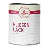 Bamberger Farbwerke Fliesenlack Fliesenfarbe matt (Wand- & Bodenfliesen) (Schwarz matt, 750ml)