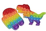 Kelshi Poppet Plopper Spielzeug, Poppit Antistress Spielzeug, Pop up für Kinder, Erwachsene, Autismus ADHS, Plop it Push Bubble Fidget Toys Set [2er Pack Dinosaurier+Roboter]