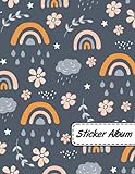 Flowers Sticker Album: Flowers, Blank Sticker Book Flowers Theme Journal - Stickers Collecting Book Large Size - 8.5 x 11- 120 Pages.