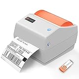 Comer Versandetikettendrucker 4 × 6 - Kommerzieller Thermodirektdrucker Hochgeschwindigkeits-Barcode-Etikettendrucker, kompatibel mit Windows und Mac für Lager Ebay Amazon USPS FedEx DHL
