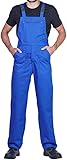 ProWear Arbeitslatzhose Herren Arbeitshose Latzhose, Blau, Gr.- S