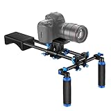 Neewer tragbares Filmmaker-System mit Kamera/Camcorder Montage Slider, Weichgummi Schulterpolster und Dual-Hand Handgriff für DSLR Videokamera and DV-Camcorders