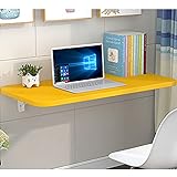 HEYCE Wandklapptisch Klapptisch Wandklapptisch Wandklapptisch Wandklapptisch Küchen- und Esstisch Schreibtisch Computertisch Tischbock 100x30cm/39x12in Gelb
