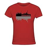 Shirtcity Johannesburg Mirrored Skyline Frauen T-Shirt by