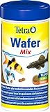 Tetra Wafer Mix - Fischfutter für alle Bodenfische (z.B. Welse) und Krebse, für gesundes Wachstum und eine bessere Widerstandskraft, 250 ml