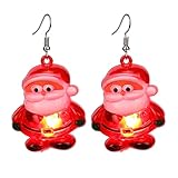 Pcshop888 Weihnachtsohrringe, Weihnachtsbaum-Ohrringe, leuchtende Glühbirne, LED-Glühbirne, blinkende Halsketten für Weihnachtsfeiertage, Einheitsgröße, ABS-Kunststoff, Kein E