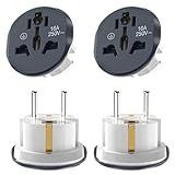 4 Stück Steckdosen Adapter Universal,EU Adapter,Adapter Steckdose,Stecker Adapter,Adapter China Deutschland Stecker,StromadapterTravel Adapter,UK to EU Adapter,Universal Reiseadapter Welt zu Europ