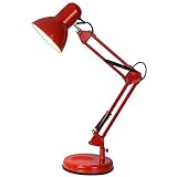 Nachttischlampen Aufgabe Lampe Flimmerfreies Student Reading helles faltbares Schlafzimmer Nachtlicht for Büro Nähen Crafting Zeichnung Nail Art Nachttischlampe (Color : Red)