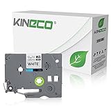 Kineco Schriftband kompatibel für Brother TZE-231 12mm/8m - Schwarz auf Weiß P-Touch 1000 1010 1080 1090 1200 1200P 1230PC 1250 1280 1290 1750 1800 1850 200 220 2400 2450 2460 2470 2480 300 310 340