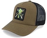 Hatstore Army Skull Patch Coffee/Black A-Frame Trucker Cap - Grösse: One Size - (55-60 cm)