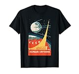 Sputnik USSR Vintage Poster T-Shirt Communist USSR Space