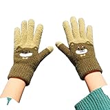 Damen-Handschuhe verdicken warme Fleece-Winter-Thermo-Touchscreen-Damen-gestreifte Handschuhe Strickhandschuhe Fischlandschmuck