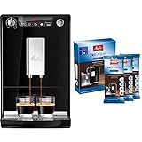 Melitta Caffeo Solo E950-101 Schlanker Kaffeevollautomat mit Vorbrühfunktion | 15 Bar Schwarz & 224562 Filterpatrone für Kaffeevollautomaten | 3x Pro Aqua | Vorbeugung von Verkalkung