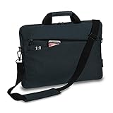 Pedea - Laptoptasche *Fashion* Notebook-Tasche bis 13,3 Zoll - Laptop Umhängetasche mit Schultergurt - Laptophülle anthrazit/schwarz - Notebooktasche für Damen & H