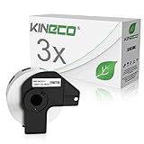 Kineco 3X Endlos-Etikett kompatibel für Brother DK22214 12mm x 30,48m P-Touch QL-1050 1060N 500 550 560 570 580 700 500 A BS BW 560 VP YX 580N 650TD 710W 720NW