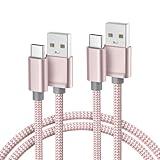 Basesailor USB C Ladekabel 3M 2Stück,Nylon Typ C Datenkabel für New Kindle Paperwhite 11. Gen 2021,iPad Mini 6 Air 4 Pro 2024,Moto G50 G30 G10 G9 Plus Play Razr 5G,Samsung Galaxy Z Fold5,A54,A42,A34