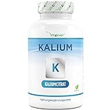 Kalium - 240 Kapseln - Hochdosiert: 1143 mg je Kapsel, davon 400 mg elementares Kalium - 100% Kaliumcitrat - Laborgeprüft - Vegan