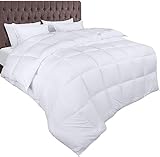 Utopia Bedding Bettdecke 135 x 200 cm, Ganzjahresdecke 370 GSM Füllung, atmungsaktive Schlafdecke, Steppdecke, Gesteppte Bettdecken, Super Weiche Kuschelige (Weiß)