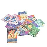 Weissagungskarte, helle Farbe, drachenförmiges Papiermaterial, mysteriöse geheime Weltschicksal-Wahrsagekarte für Geschenkspiel