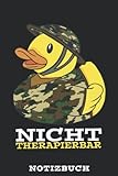 Notizbuch Bundeswehr: kleines und kompaktes Notebook: Notizblock gepunktet | 120 Seiten mit Register | ca. A5 Format | Dotgrid 6x9' | Individuelles ... | Badeente Bootsmann nicht Therapierbar