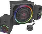 Speedlink Gravity RGB 2.1 Subwoofer System – Lautsprecher mit Bluetooth, Beleuchtung, schwarz